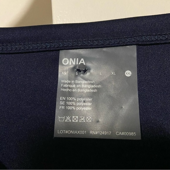 Onia Navy Long Sleeve UPF 50+ Performance Jersey Tee Size XL - Picture 3 of 9